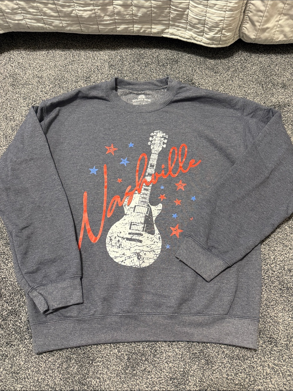 Charcoal Nashville Guitar Graphic Crewneck Sweater